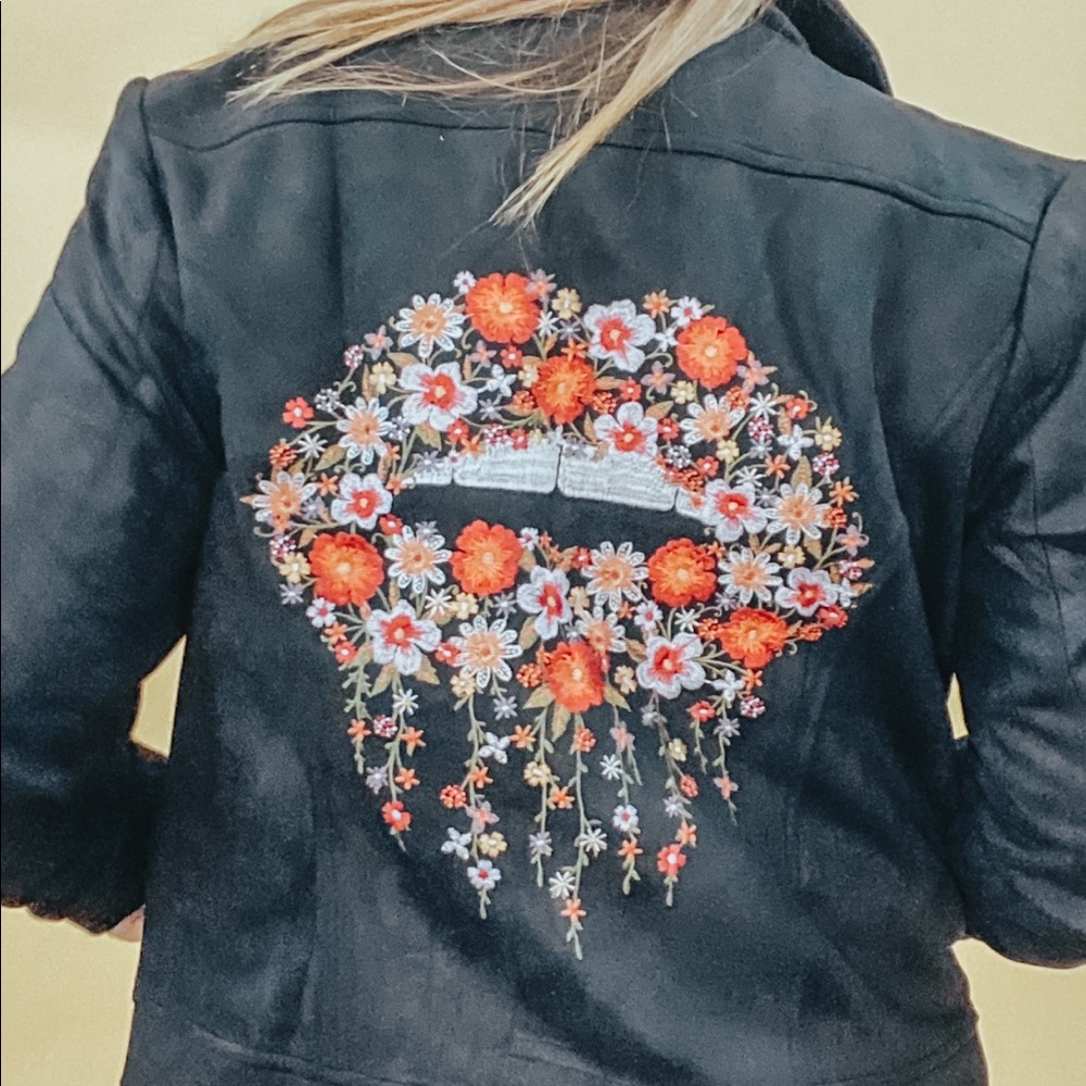 LAST ONE - REBEL FAUX SUEDE JACKET BLACK - Picture 8 of 8
